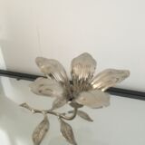 Flower ashtray on chrome stem with 5 removable ashtray petals