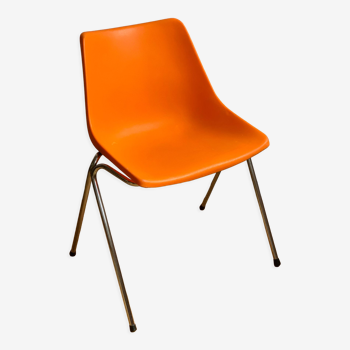 Vintage orange shell chair
