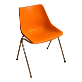 Chaise coque orange vintage