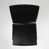 21th Century black design chair with wooden seat, Belgium