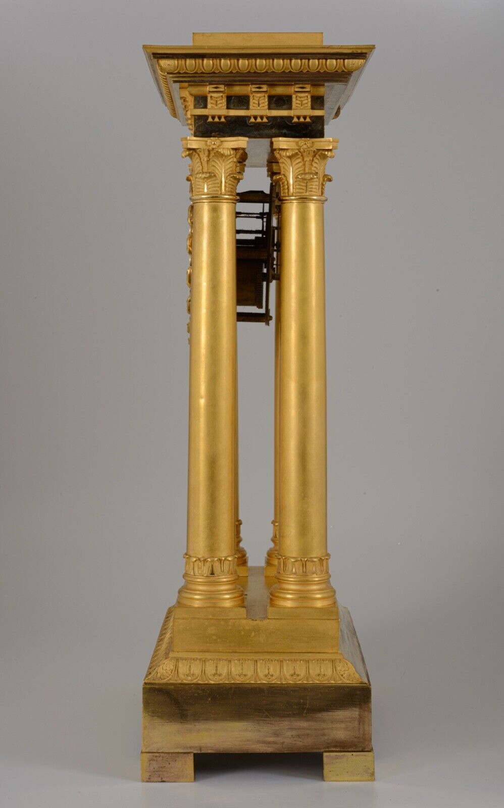 Pendulum portico period restoration bronze dore early nineteenth