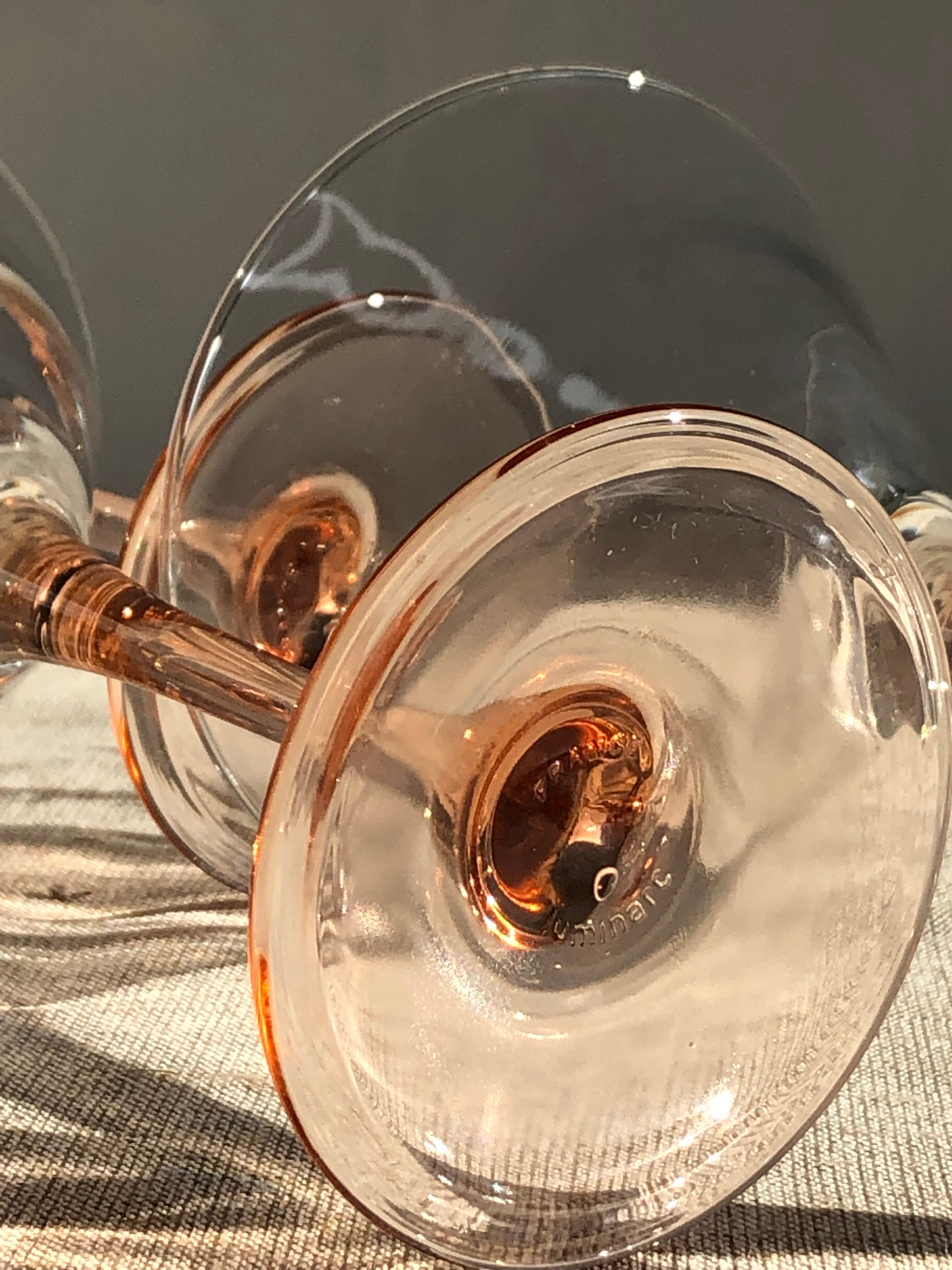 Set of 8  Luminarc Rosaline cocktail glasses