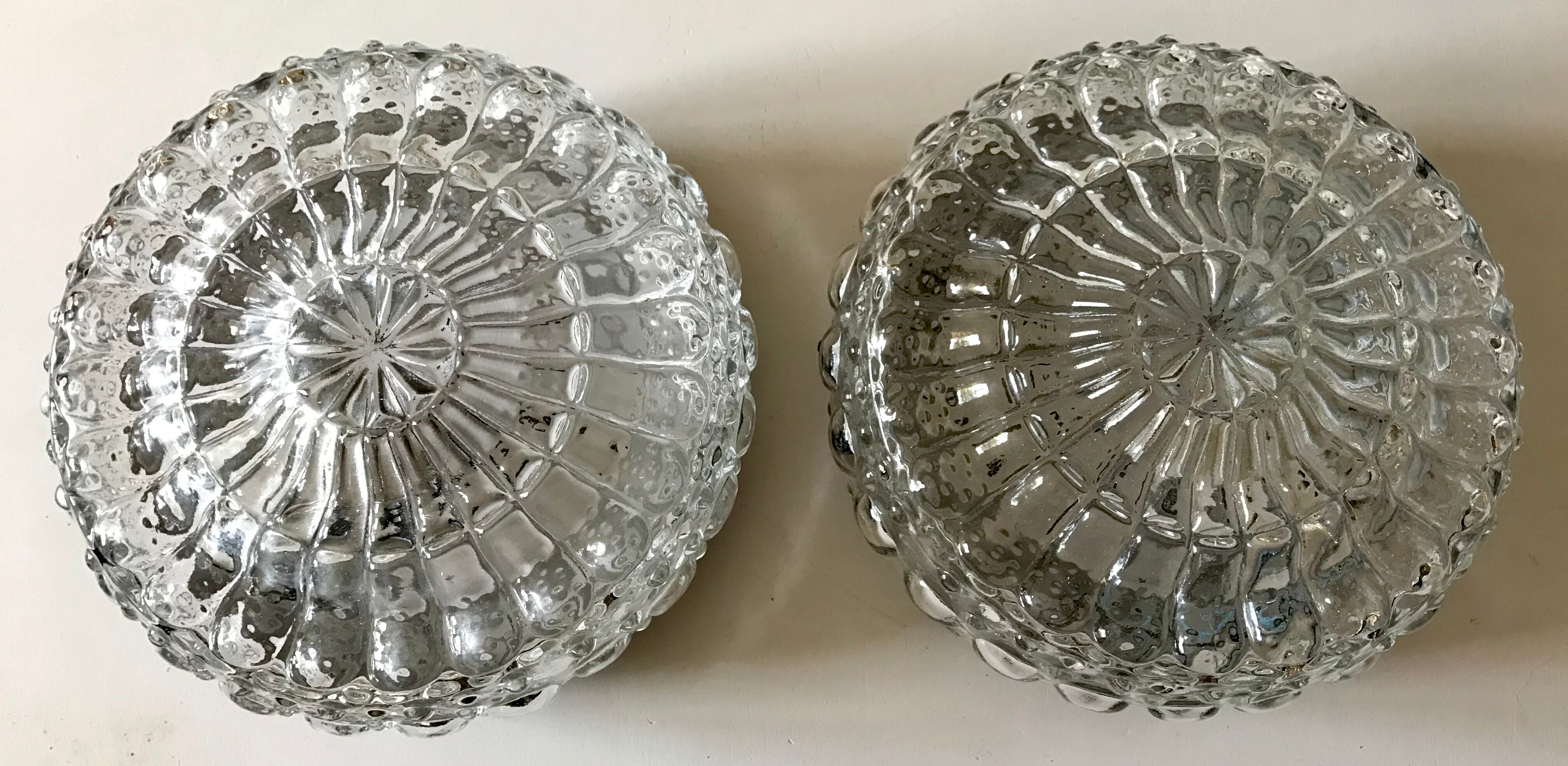 Glass ceiling light circa 1960