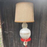 Pierre Pissareff, two-light lamp, signed, Dlg of Georges Pelletier