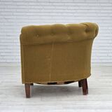 1950s, Danish relax chair, green furniture wool, ash wood.