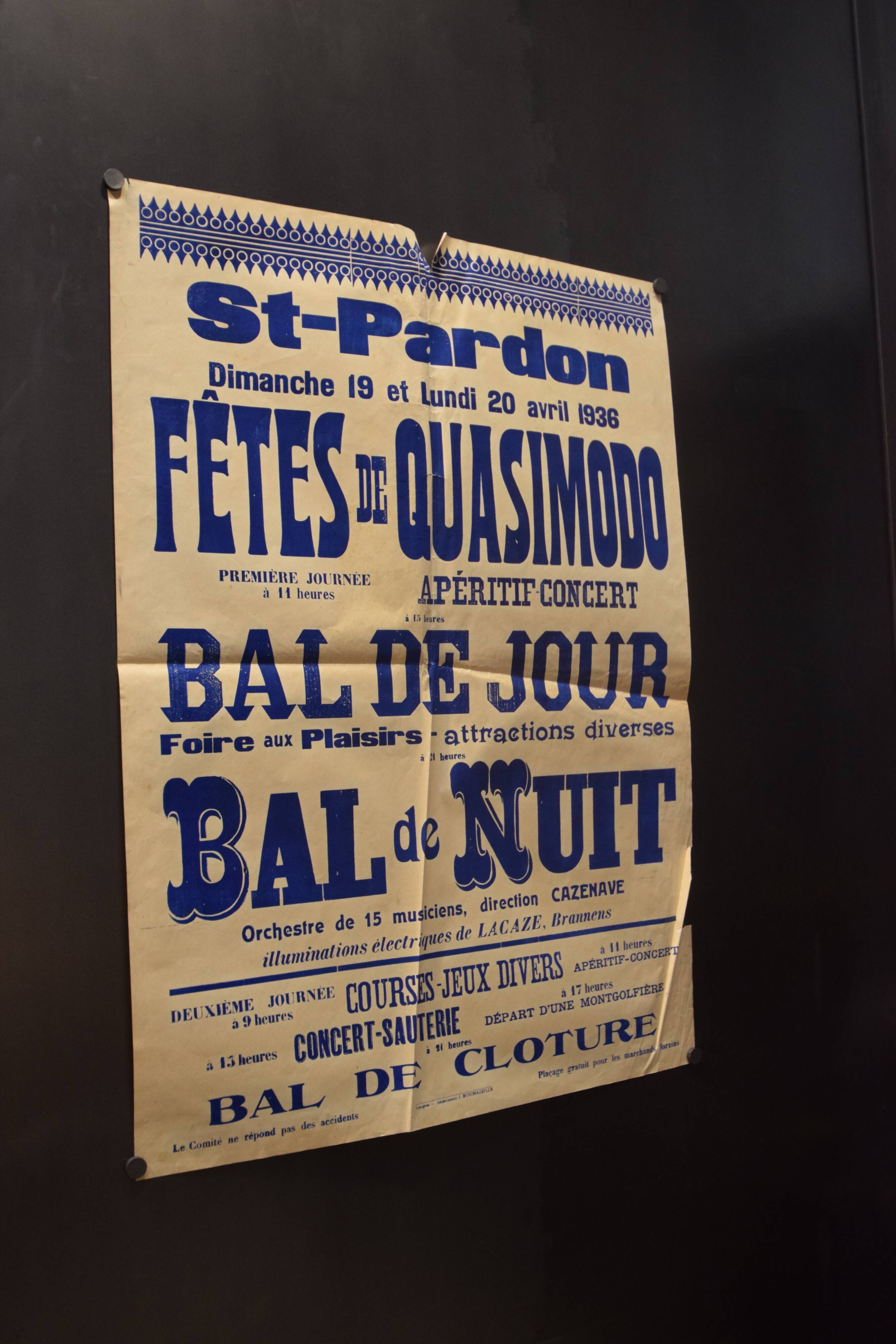 Poster "Feasts of Quasimodo" - Saint-Pardon - 1936