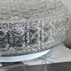 Large round wall light or ceiling light with transparent glass, 25 cm.