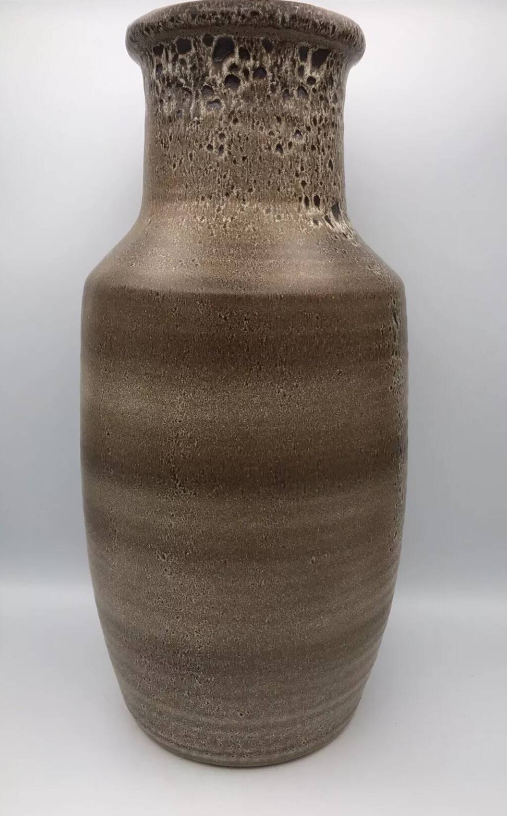 Saint clement ceramic vase with rock decoration 1950/60 38 cm