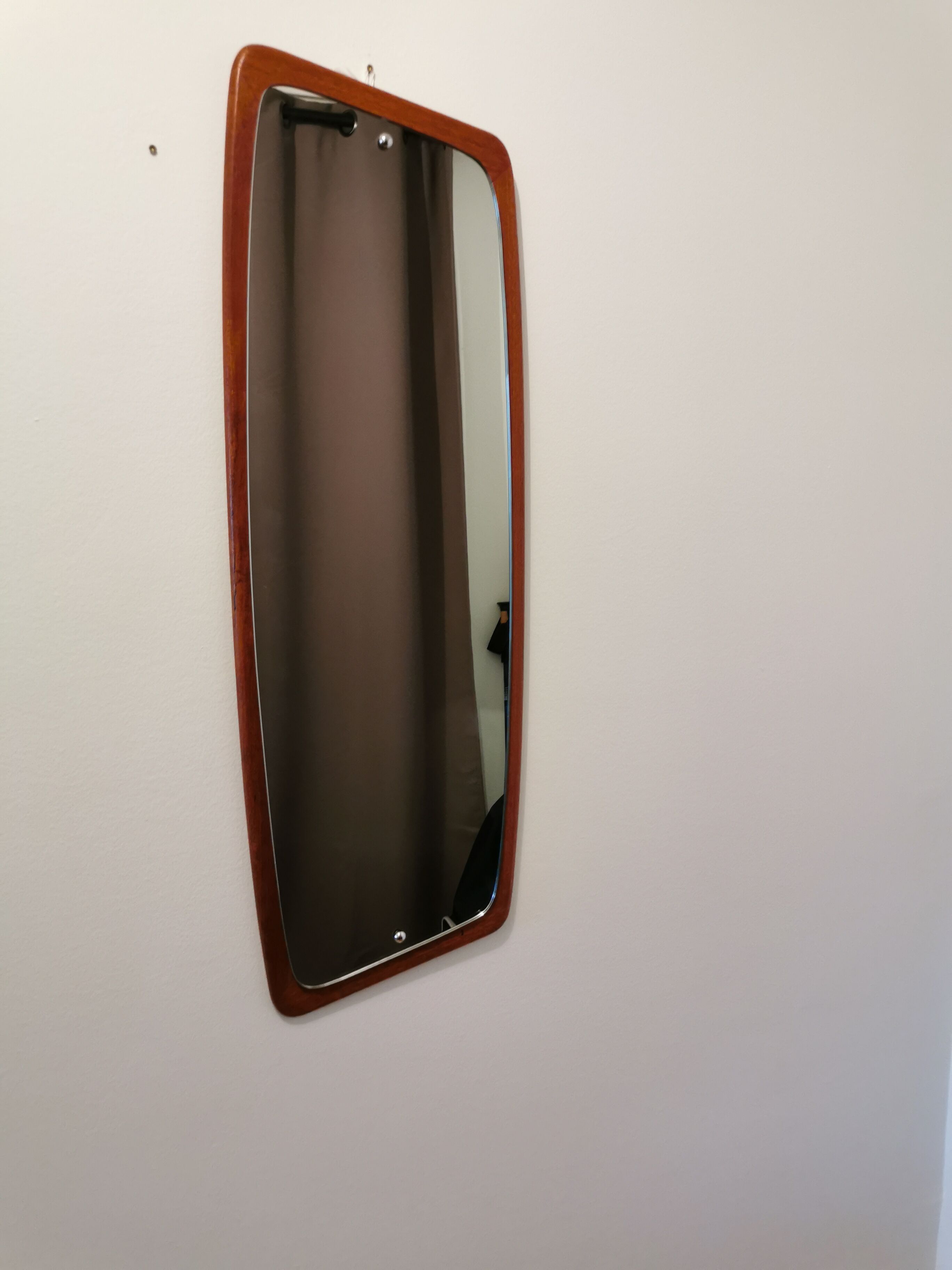 Large mirror in vintage teak, retro, scandi