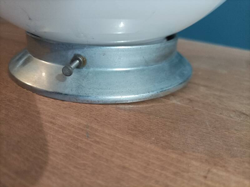 Plafonnier applique globe opaline support métal Dps 0124003