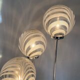 Waterfall floor lamp 5 globes Marinha Grande factory 70s