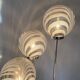 Waterfall floor lamp 5 globes Marinha Grande factory 70s