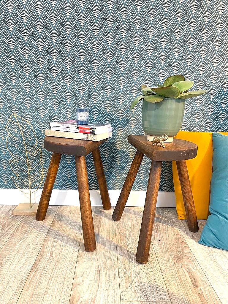 Pair of tripod stools