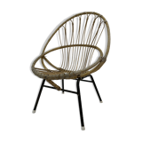 Vintage rattan chair by Dirk van Sliedregt Rohe Noordwolde 1960 in the Netherlands