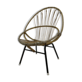 Vintage rattan chair by Dirk van Sliedregt Rohe Noordwolde 1960 in the Netherlands