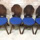 Lot of 6 vintage brutalist chairs from the 1970s.