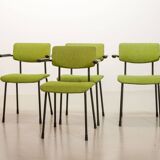 6 Dutch Design Gispen Dining Chairs Model 1235 by André Cordemeyer 1960s