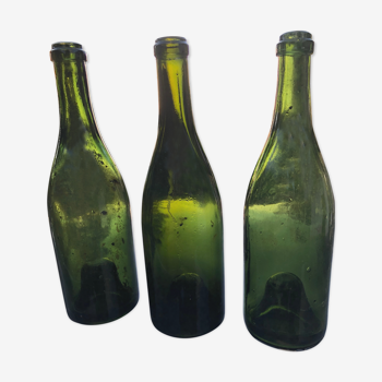 Anciennes bouteilles verre 1900