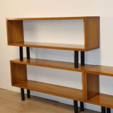 Vintage shelf with modular wooden boxes, 1960s