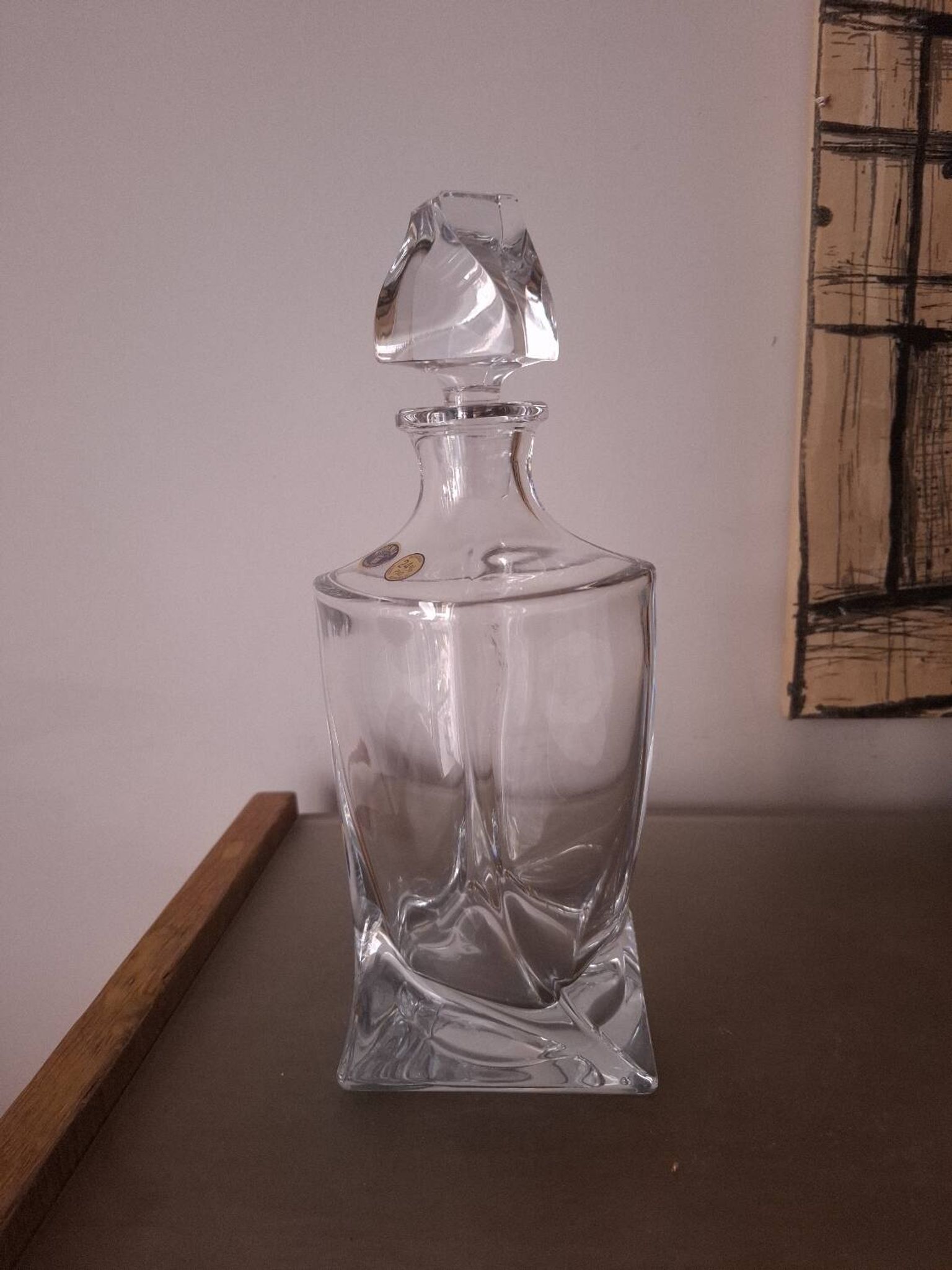Bohemian crystal carafe (in box)