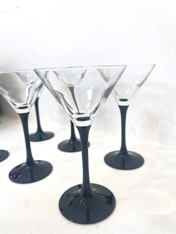 6 verres à cocktail vintage, 1980