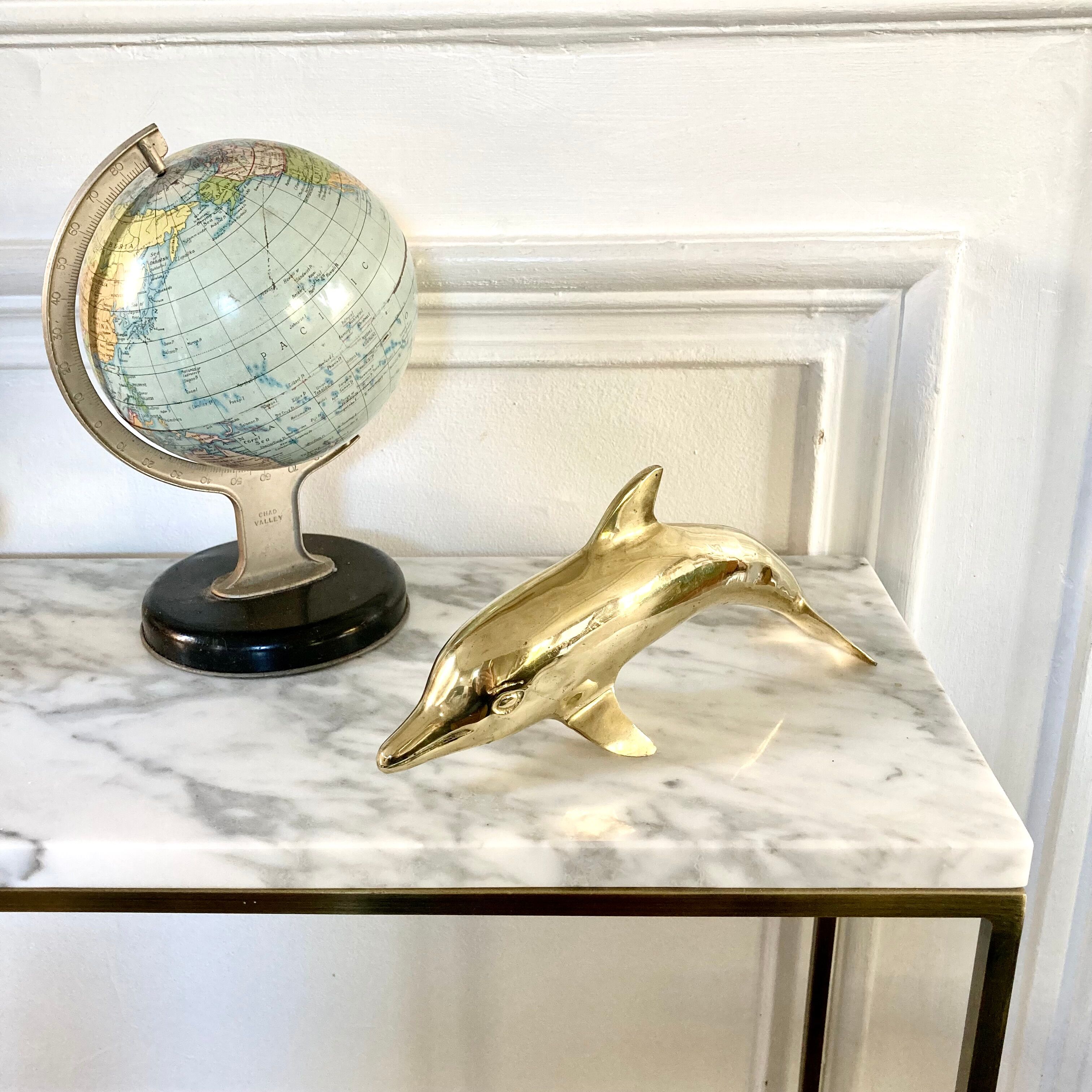 Vintage brass dolphin