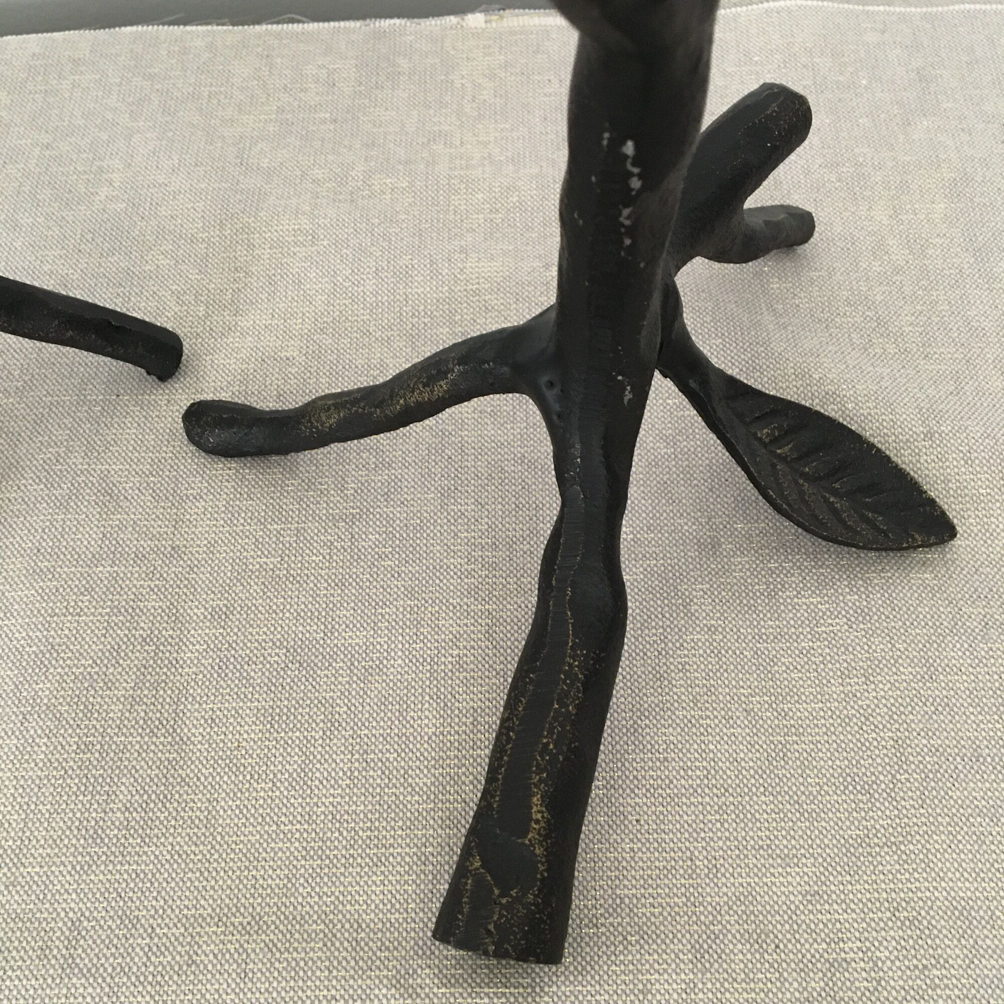 Pair of candle holders branch