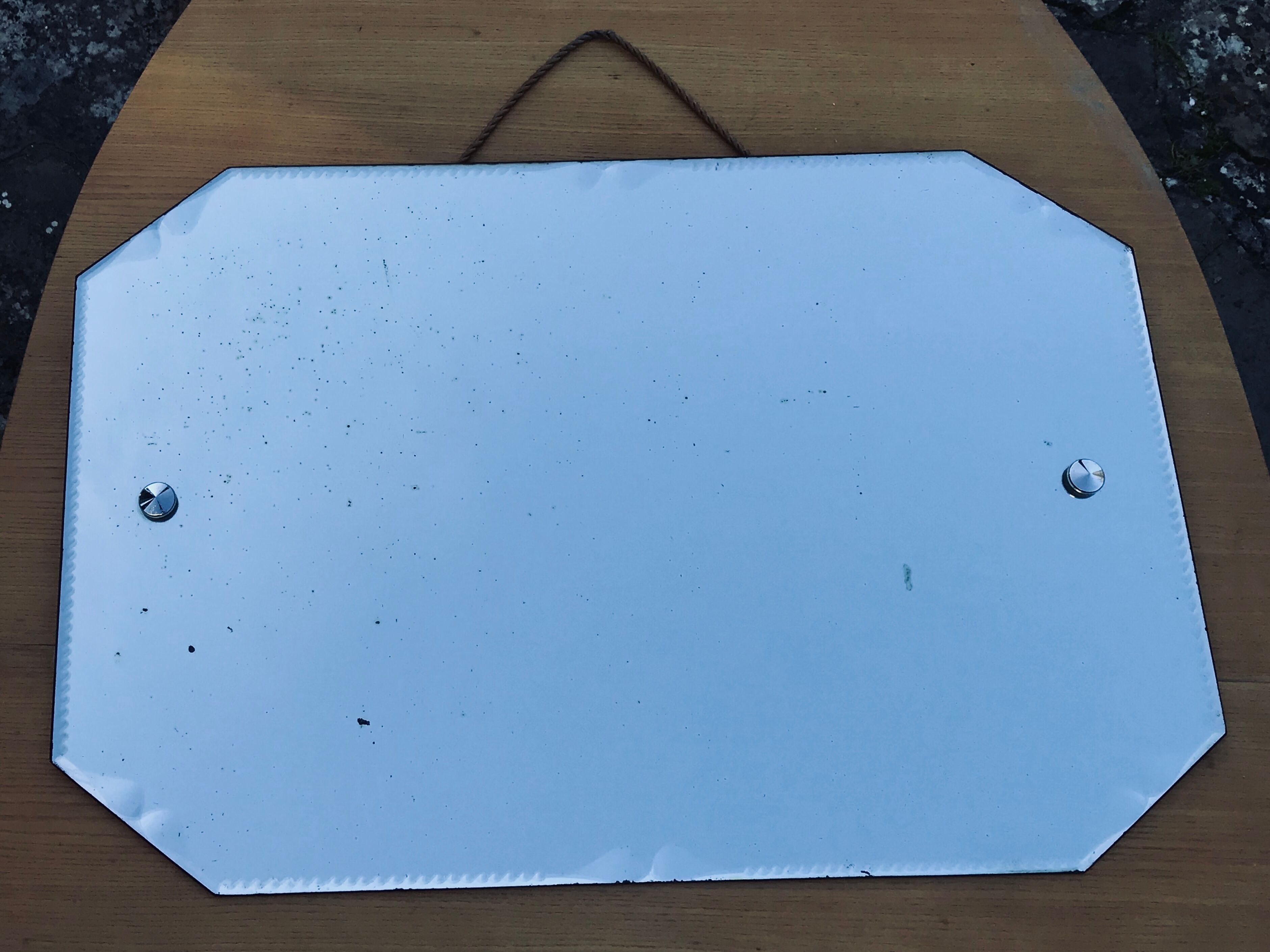 Vintage bevelled mirror 76X51.5