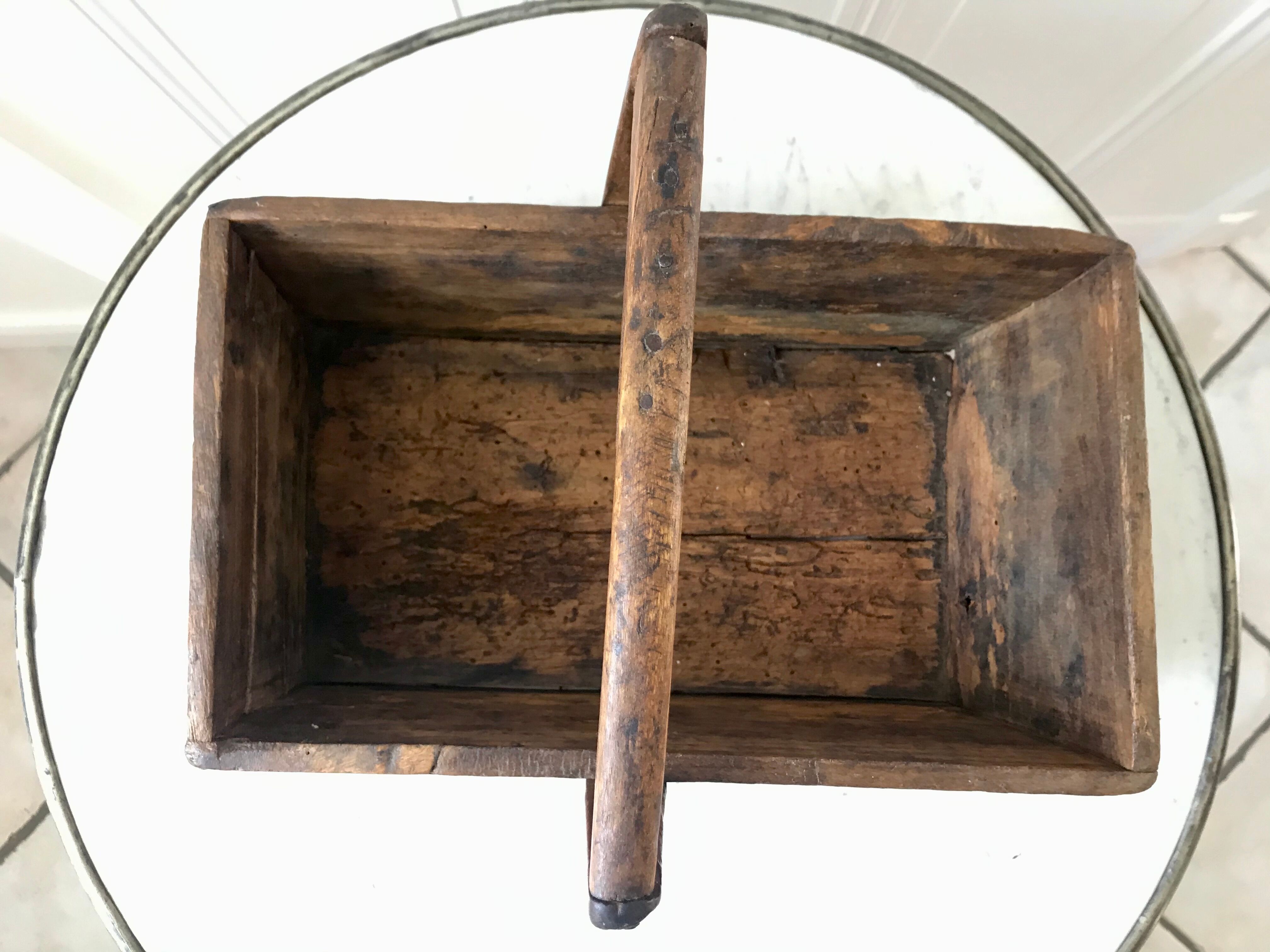 panier en bois ancien début XXème