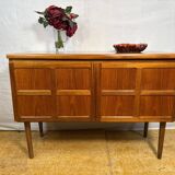 Mid-Century Retro Vintage Teak Sideboard by Nathan 1960s    Square Design •