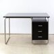1960s desk in Bauhaus style, black lacquered