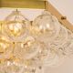 Extra-large glass Tulip chandelier by Kaiser, Germany, 1960s.