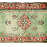 Anatolian handmade vintage rug 207 cm x 100 cm