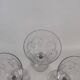 Four Baccarat crystal glasses, Molière pattern. Early 20th century.