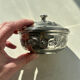 Antique silver-plated box with floral decoration