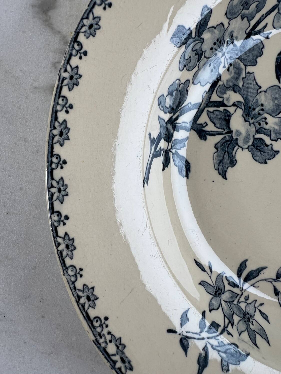 Assiette creuse terre de fer Sarreguemines Digoin Favori