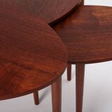 Set of Three Nesting Tables by Beder Trædrejeri, Denmark 1960s