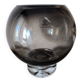 Vintage crystal ball vase