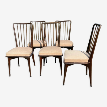 Suite of 5 chairs by Charles Ramos