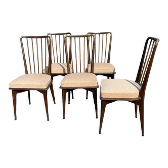 Suite of 5 chairs by Charles Ramos