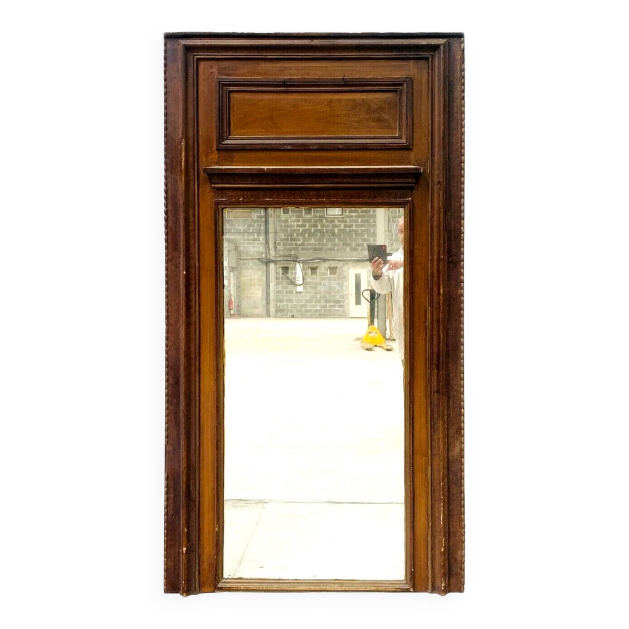 Louis XVI style trumeau in wood and patinated stucco 20th century