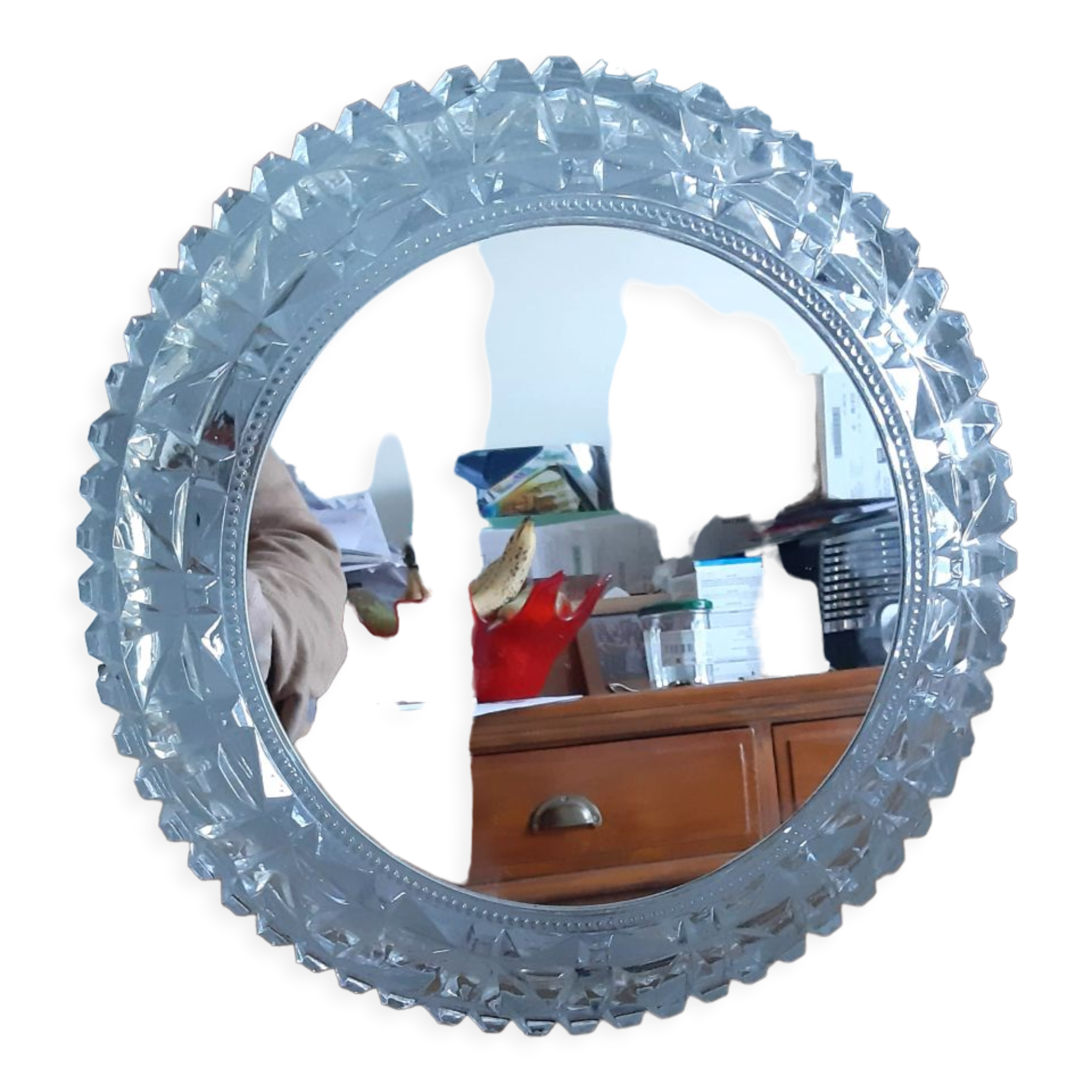 Wall lamp vintage metal glass and mirror