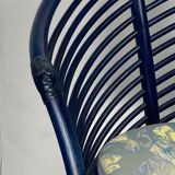 Set of 4 sculptural rattan bamboo dining chairs, Flechtatelier Schütz, Germany 1980s