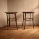 Vintage curved wood side tables in Thonet style, set of 2