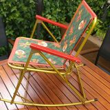 Rocking chair rocking vintage children's flesh