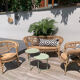 Salon de jardin rotin vintage