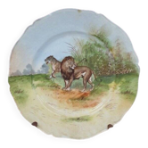assiette décorative vintage porcelaine E Bourgeois Paris