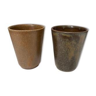 Set of 2 Digoin sandstone mugs