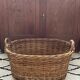 Old rattan and metal basket