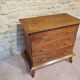 Commode vintage pieds compas en chêne doré années 70